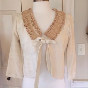 J Crew “Vintage” style silk suit jacket